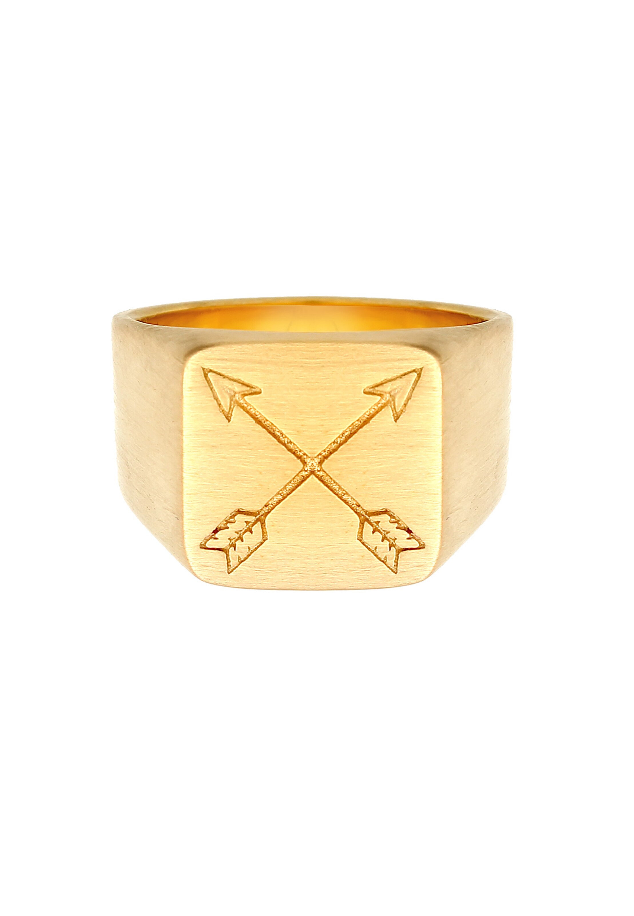 KUZZOI Ring Pfeil, Siegelring in Gold