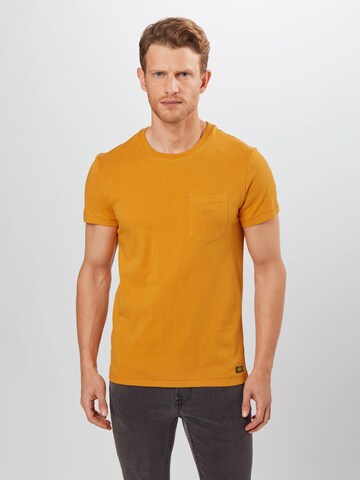 Superdry Regular fit Majica 'Denim Goods' | rumena barva: sprednja stran