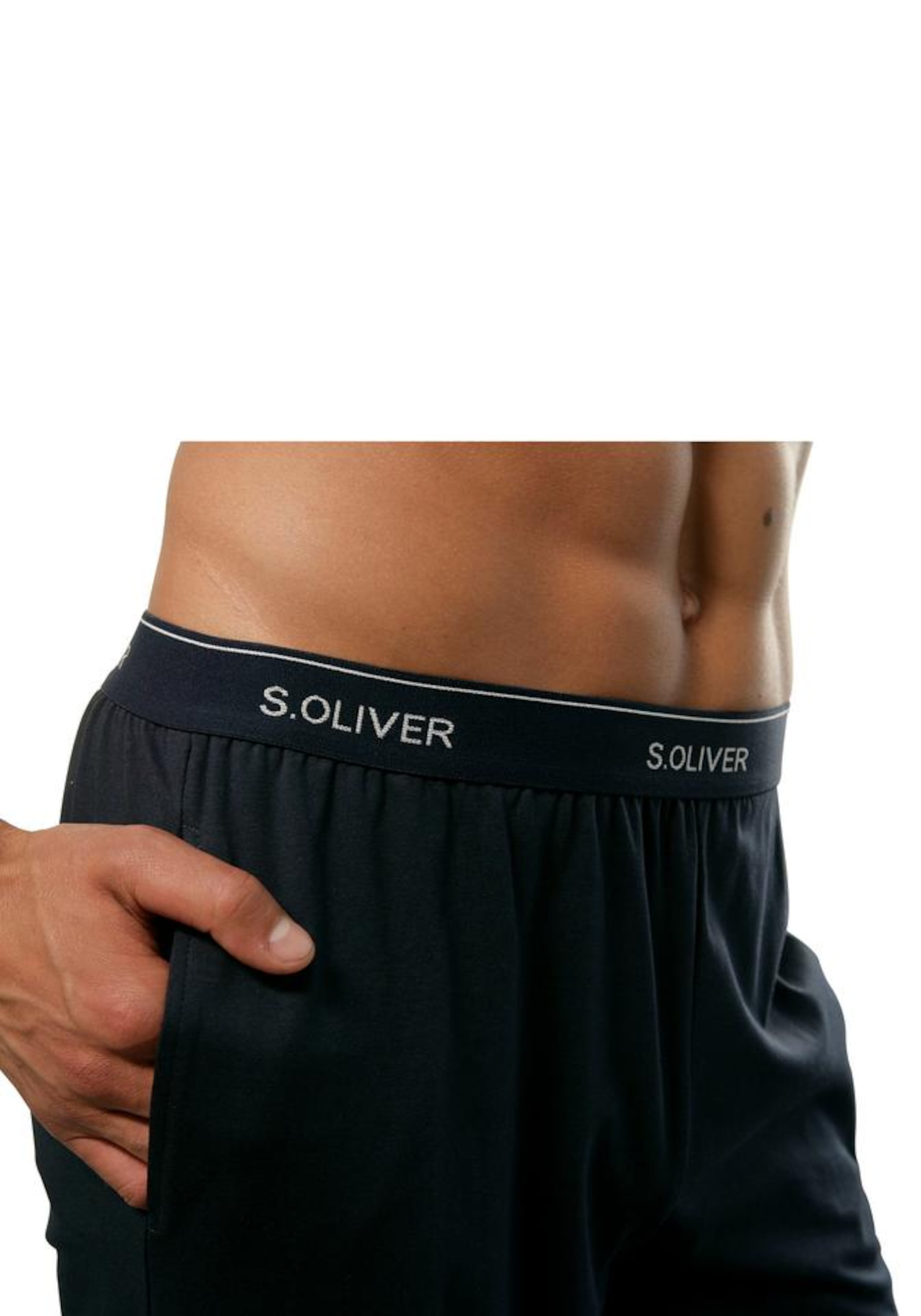 s.Oliver Дълга пижама в синьо