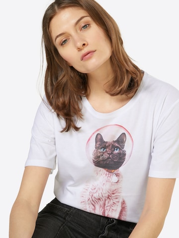 EINSTEIN & NEWTON Shirt 'Astro Cat' in Wit