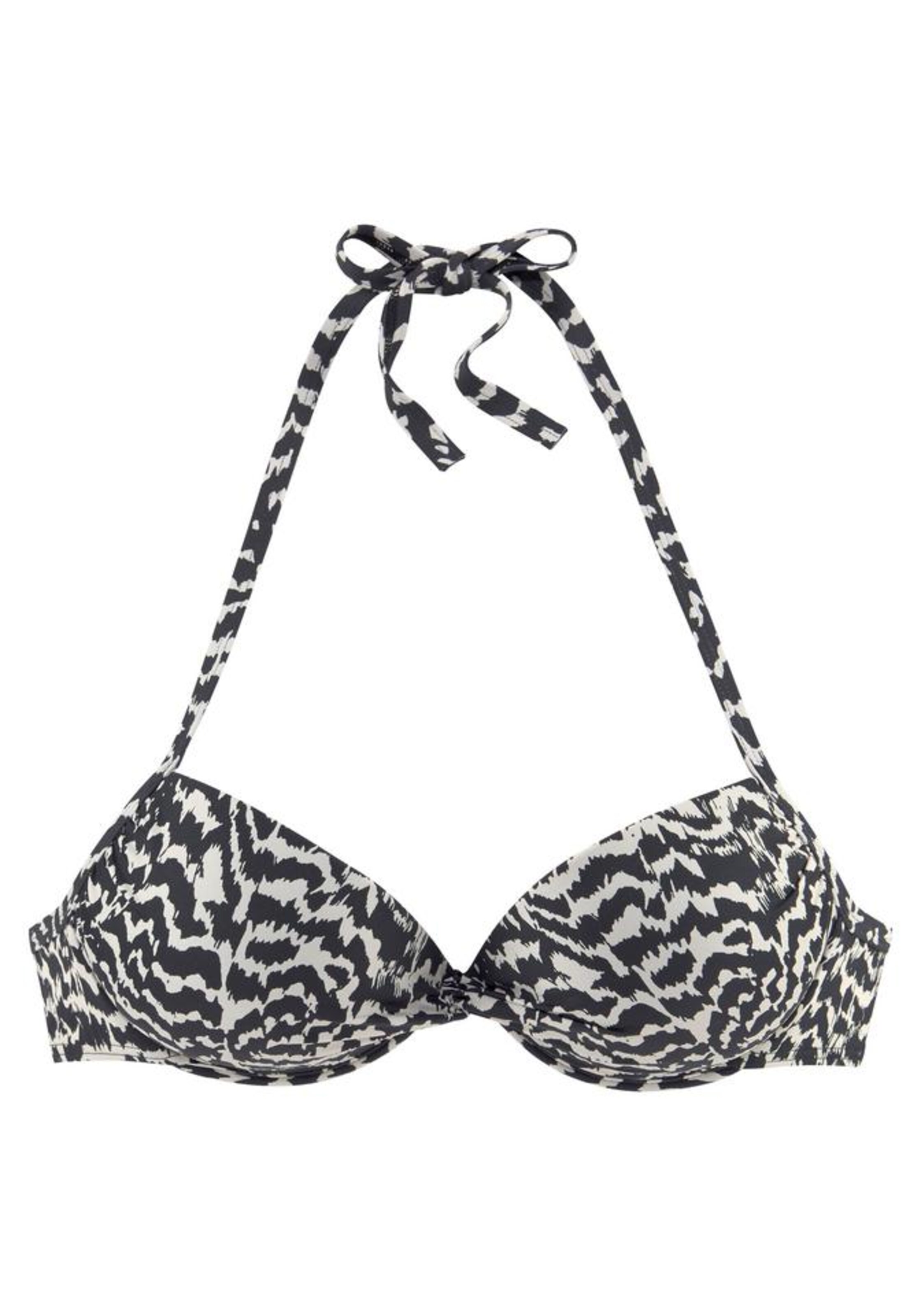 LASCANA Koszulkowy Góra bikini w kolorze czarny: przód