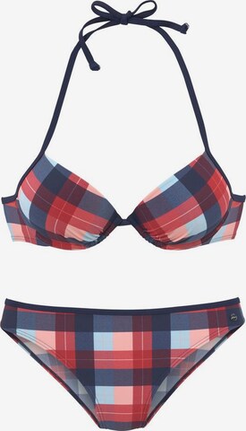 s.Oliver Push-up Bikini w kolorze niebieski: przód