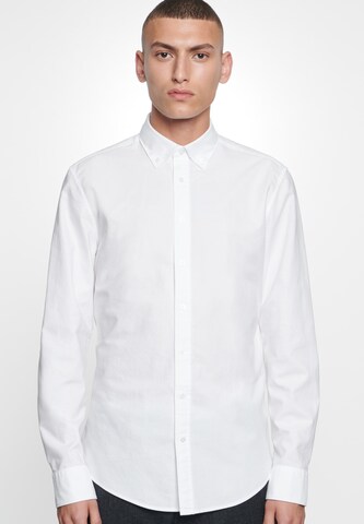 Coupe slim Chemise business SEIDENSTICKER en blanc : devant