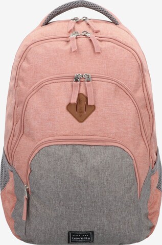 TRAVELITE Backpack 'Basic' in Pink: front