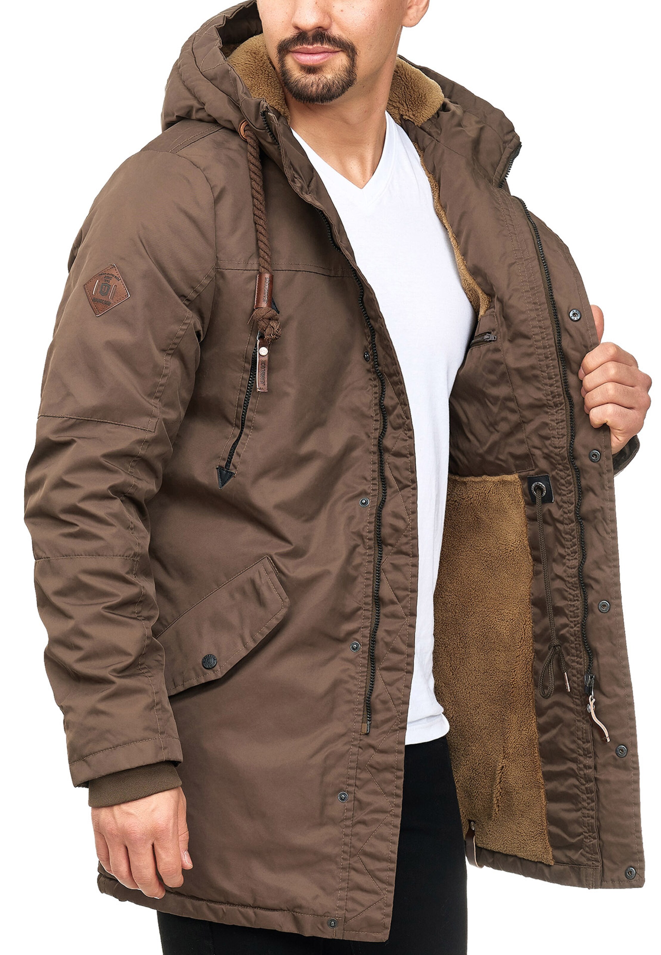 INDICODE JEANS Winterparka 'Bardsley' in Bruin