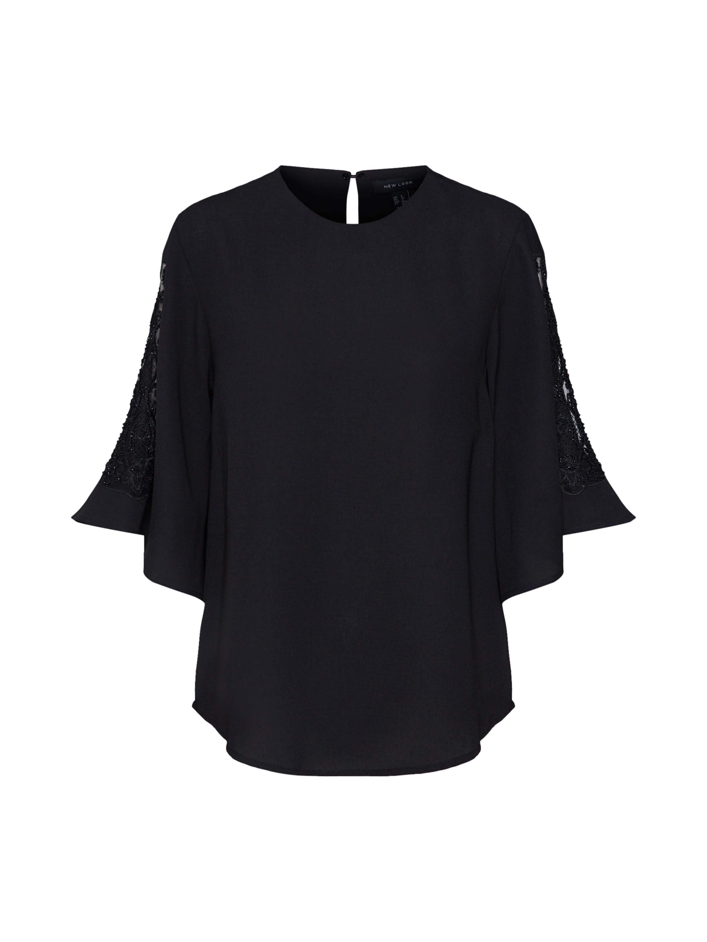 NEW LOOK - Bluse 'DANNI EMBEL' in schwarz