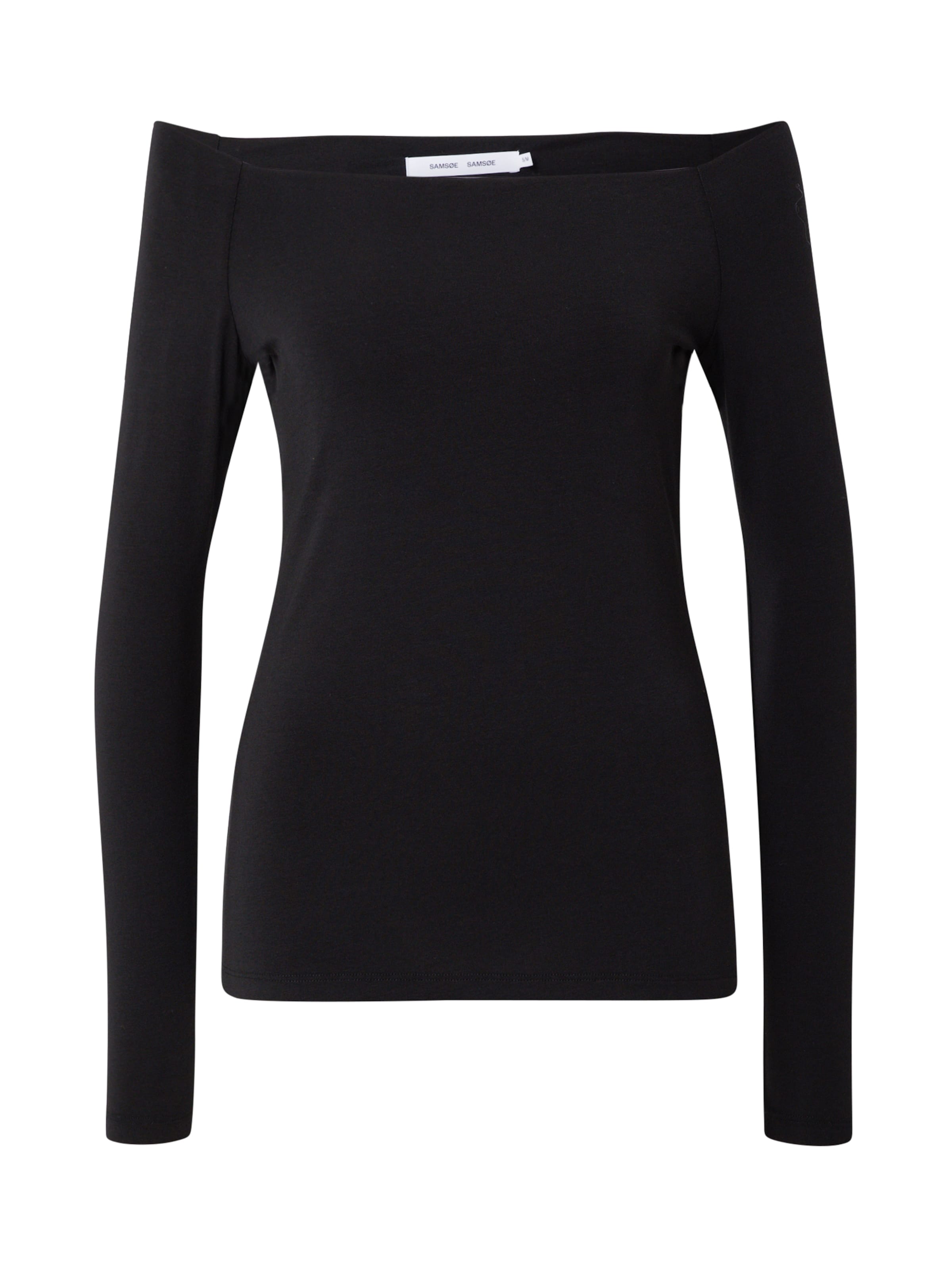 Samsøe Samsøe Μπλουζάκι &#x27;Nana ls 265&#x27; σε μαύρο: μπροστά