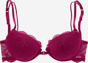 LASCANA Push-up Bra 'LS pretty blue sporty' in Pink: front