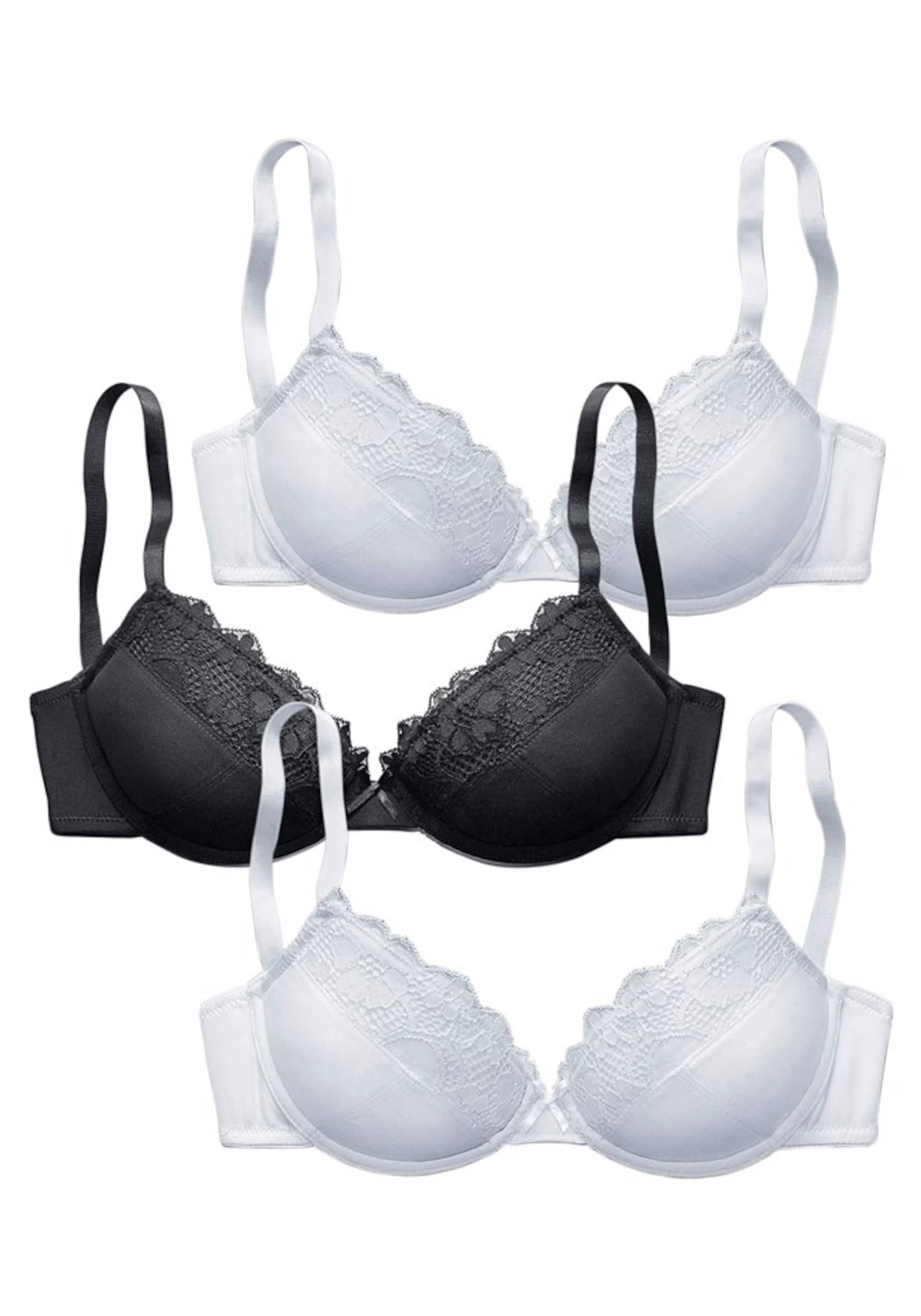 PETITE FLEUR Push-up BH i sort: forside