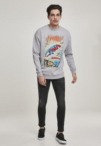 Mister Tee Sweatshirt 'Spiderman Ftanng' in Grey: front