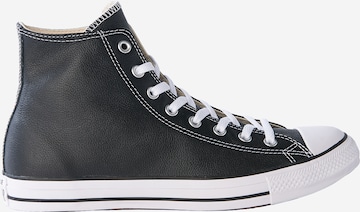 CONVERSE Σνίκερ ψηλό 'CHUCK TAYLOR ALL STAR CLASSIC HI LEATHER' σε μαύρο