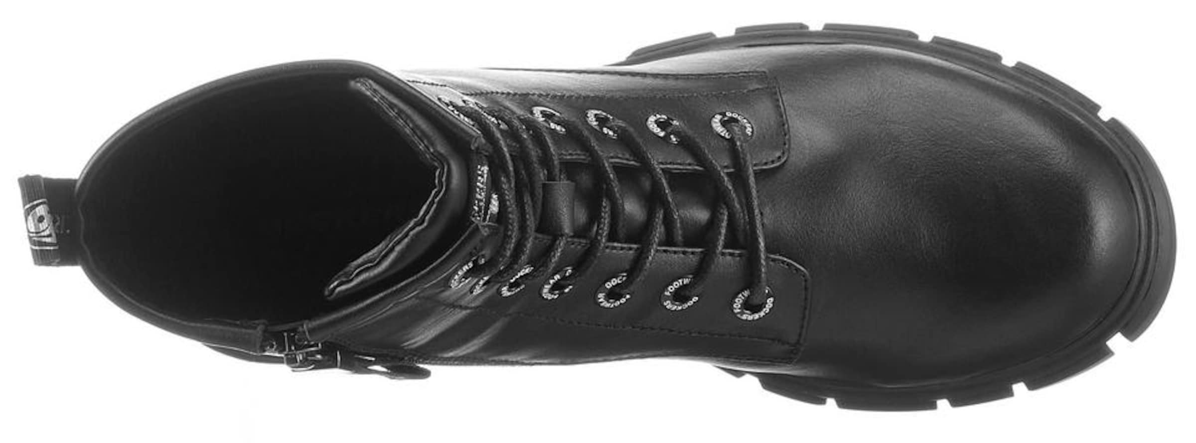 Dockers by Gerli Fűzős rövid szárú csizmák - fekete