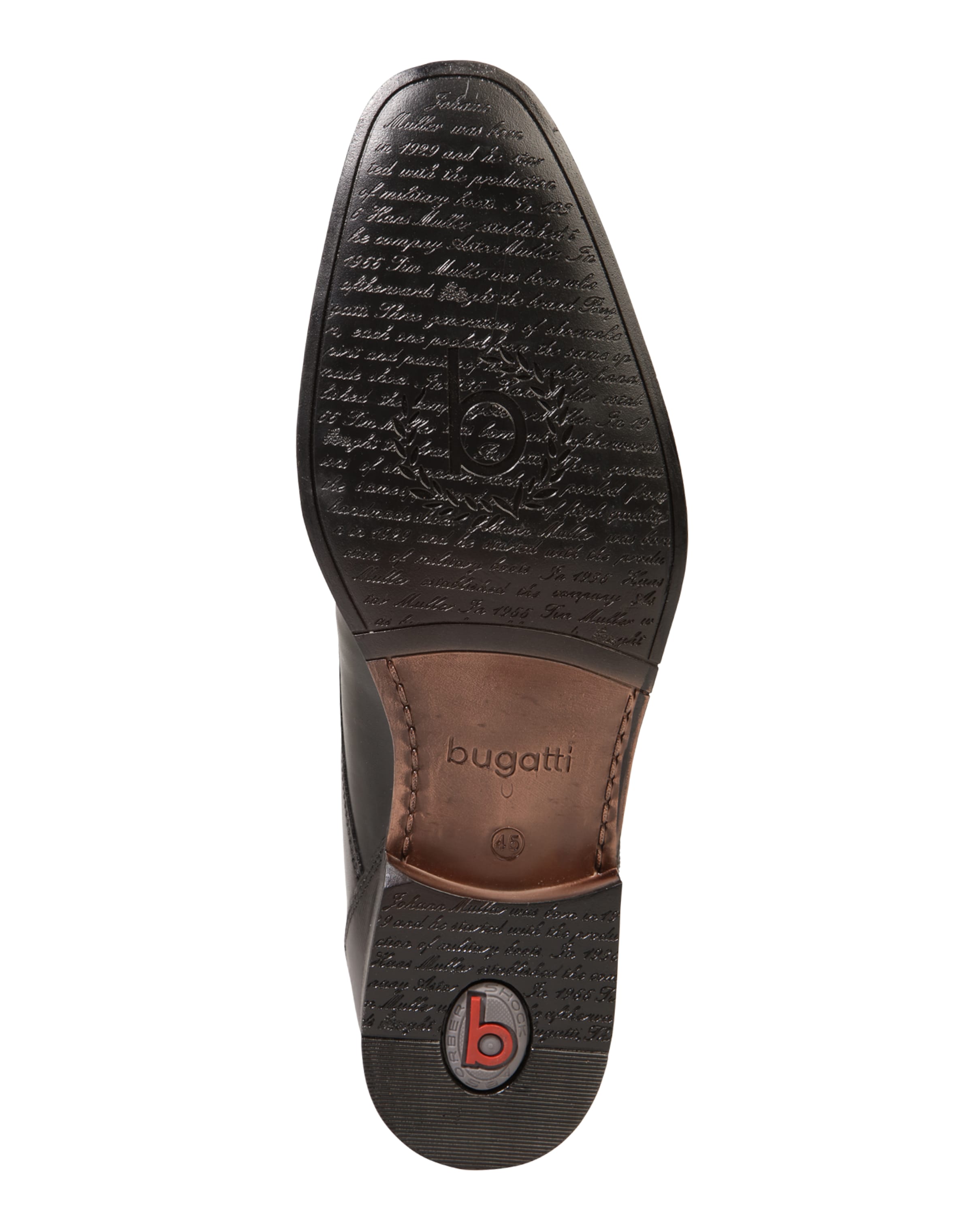 bugatti Обувь на шнуровке в Черный