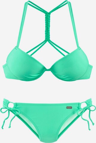 BUFFALO Push-up Bikini in Grün: predná strana