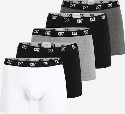 CR7 - Cristiano Ronaldo Boxershorts in dunkelgrau / graumeliert / schwarz / weiß, Produktansicht