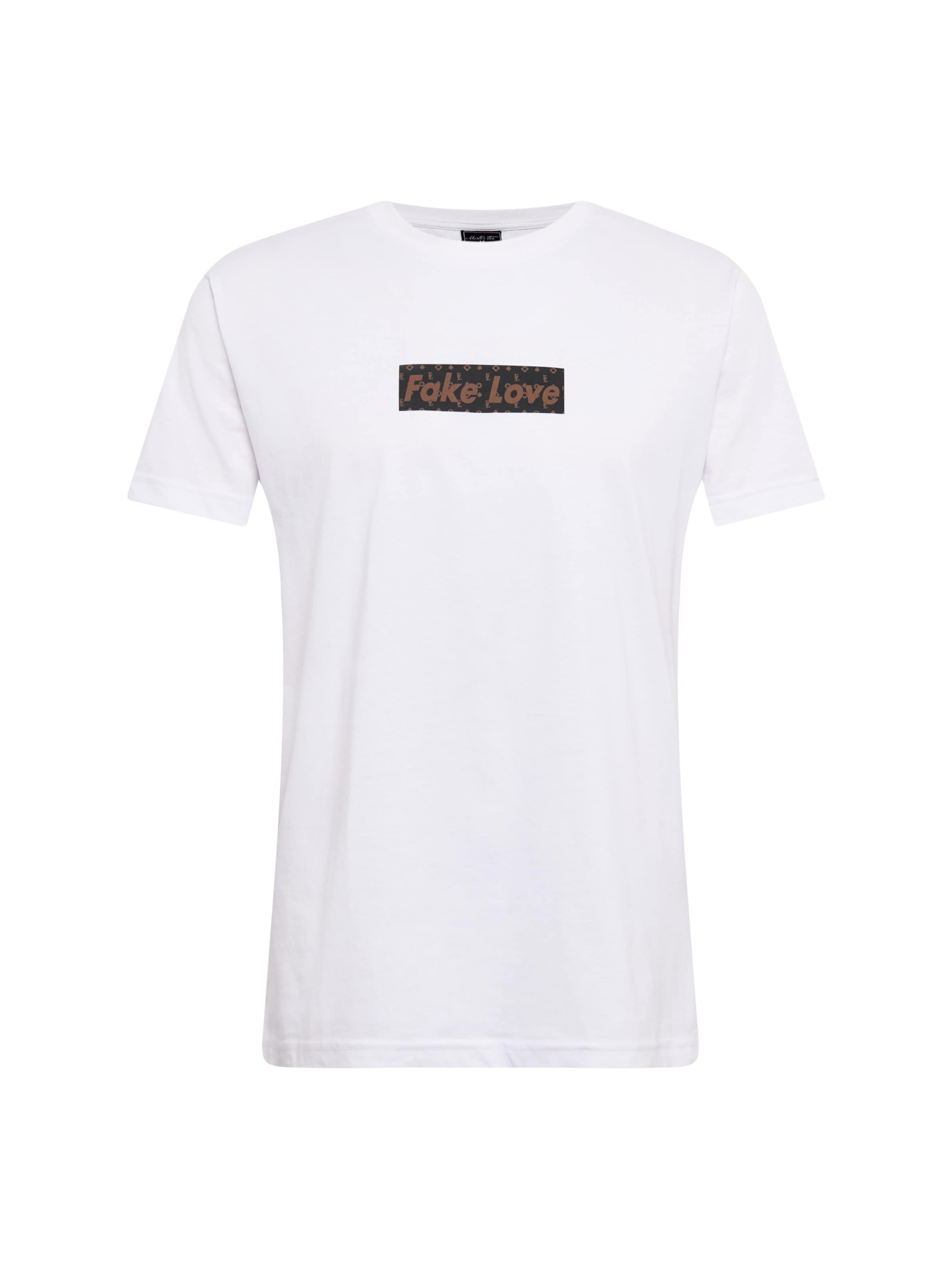 Mister Tee Shirt 'Fake Love' in White: front