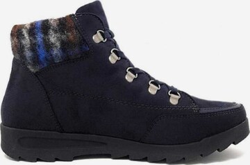 Jenny Lace-Up Ankle Boots in Blue