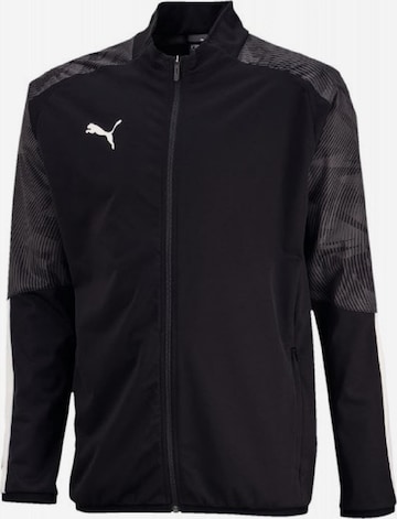 PUMA Athletic Jacket in Black: front