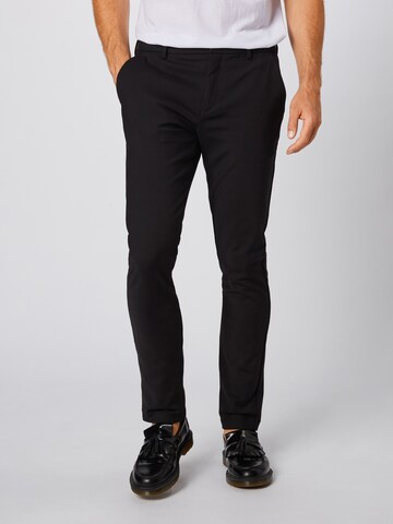 Casual Friday - Slimfit Calças 'Philip' em preto