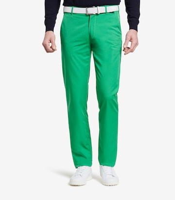 Meyer Hosen Regular Chino Pants 'Augusta' in Green: front