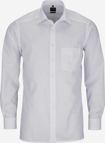 OLYMP Slim fit Zakelijk overhemd 'Luxor' in Wit: voorkant