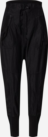 Cream Tapered Pants 'Nanna' in Black: front