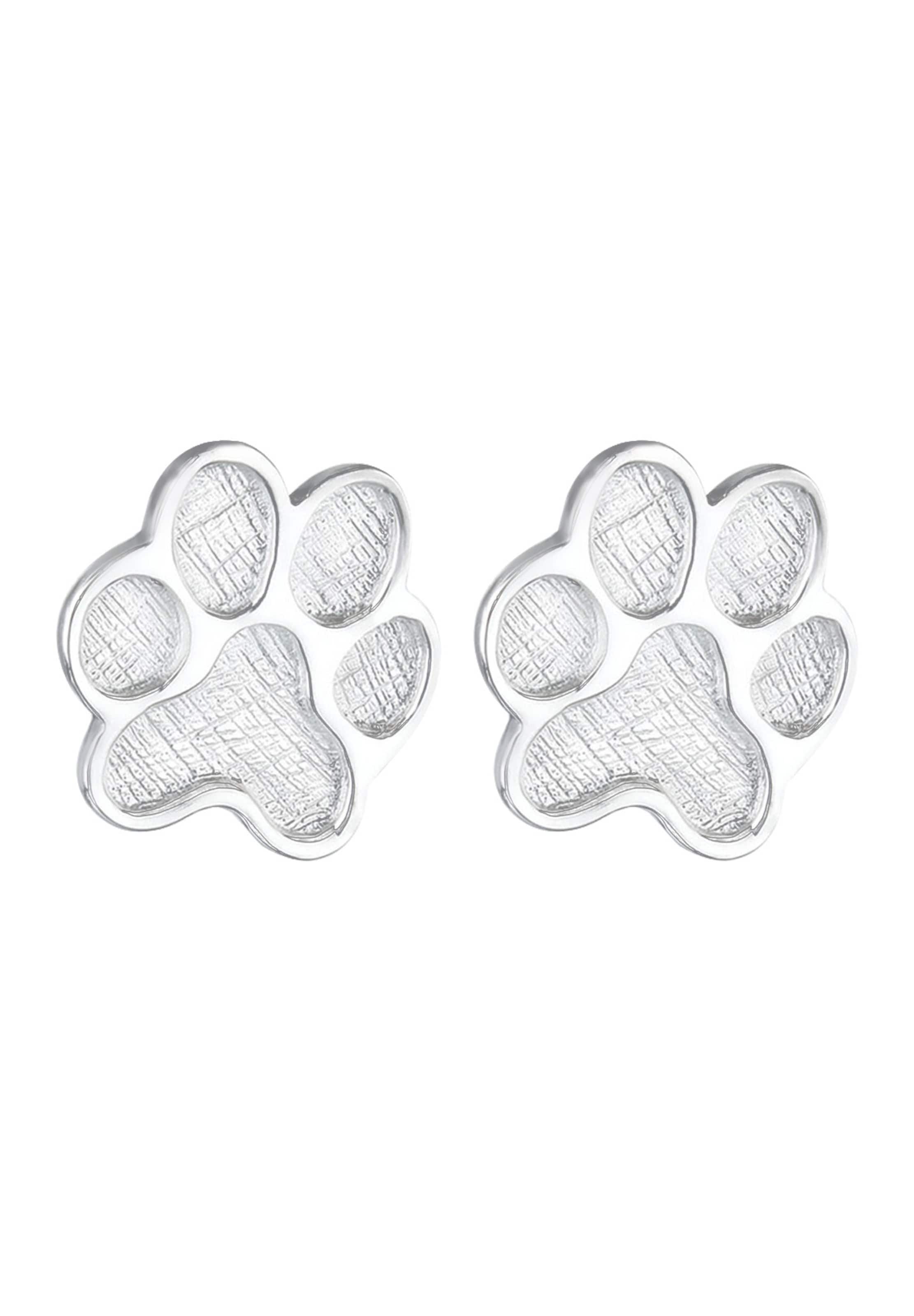 ELLI Earrings 'Pfoten' in Silver: front