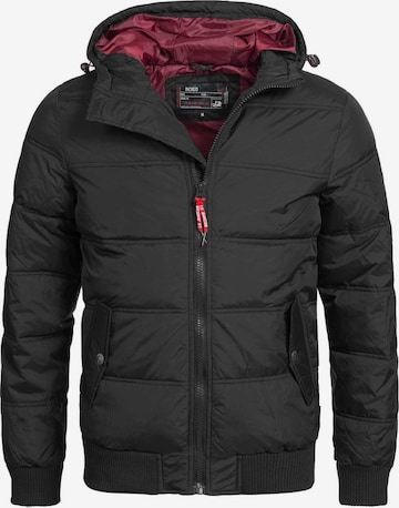 Veste d’hiver ' Adrian ZA ' INDICODE JEANS en noir : devant