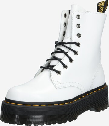 Boots stringati 'Jadon' di Dr. Martens in bianco: frontale