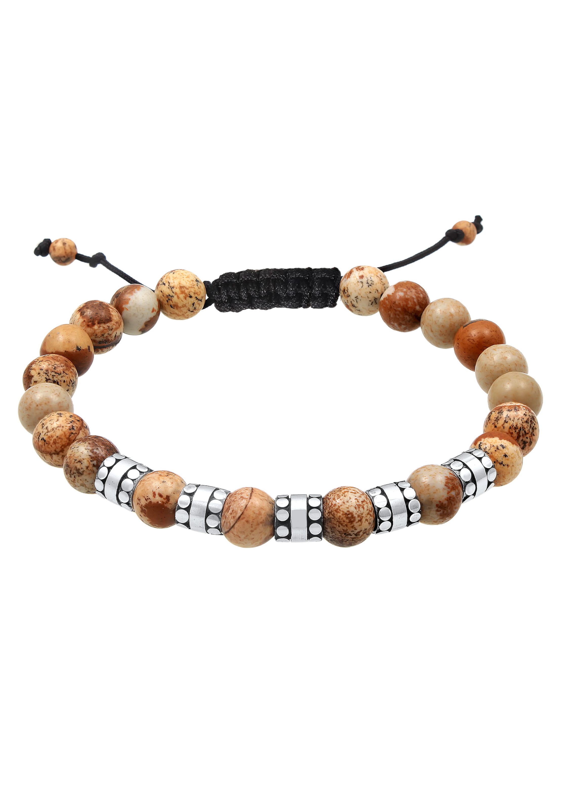 KUZZOI Bracelet 'Kugel' in Brown: front