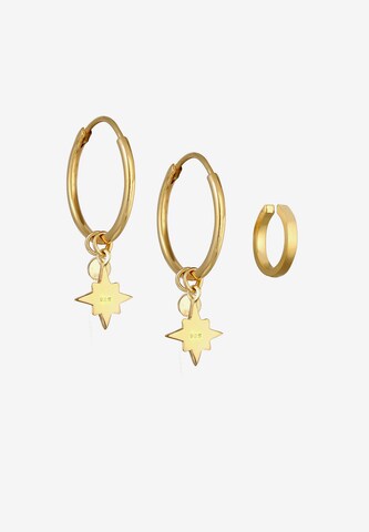 ELLI Ohrringe Creole, Earcuff, Sterne in Gold