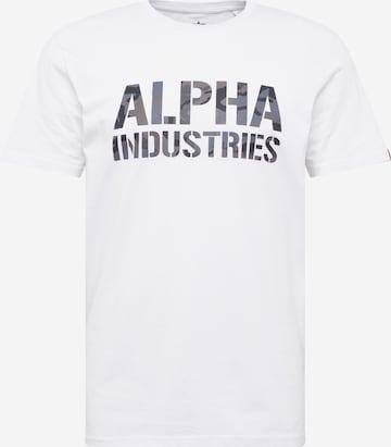 Tricou de la ALPHA INDUSTRIES pe alb: față