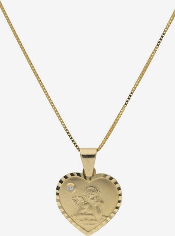 FIRETTI Necklace 'Herz mit Schutzengel' in Gold