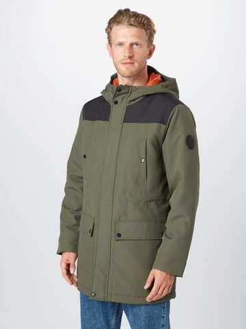 Coupe regular Parka mi-saison Only & Sons en vert : devant