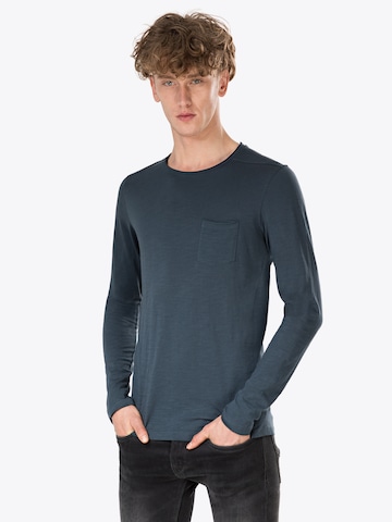 BLEND - Camiseta 'Nicolai' en azul: frente