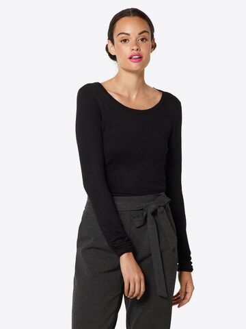 Pull-over 'Mafa' ICHI en noir : devant