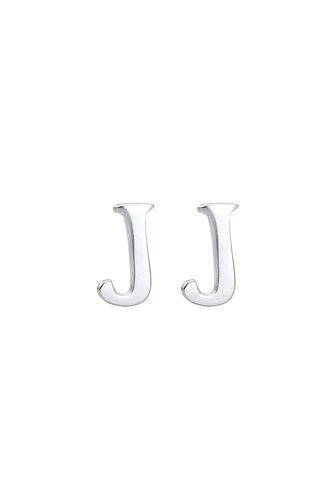 ELLI Ohrringe Buchstabe, Buchstabe - J in Silber