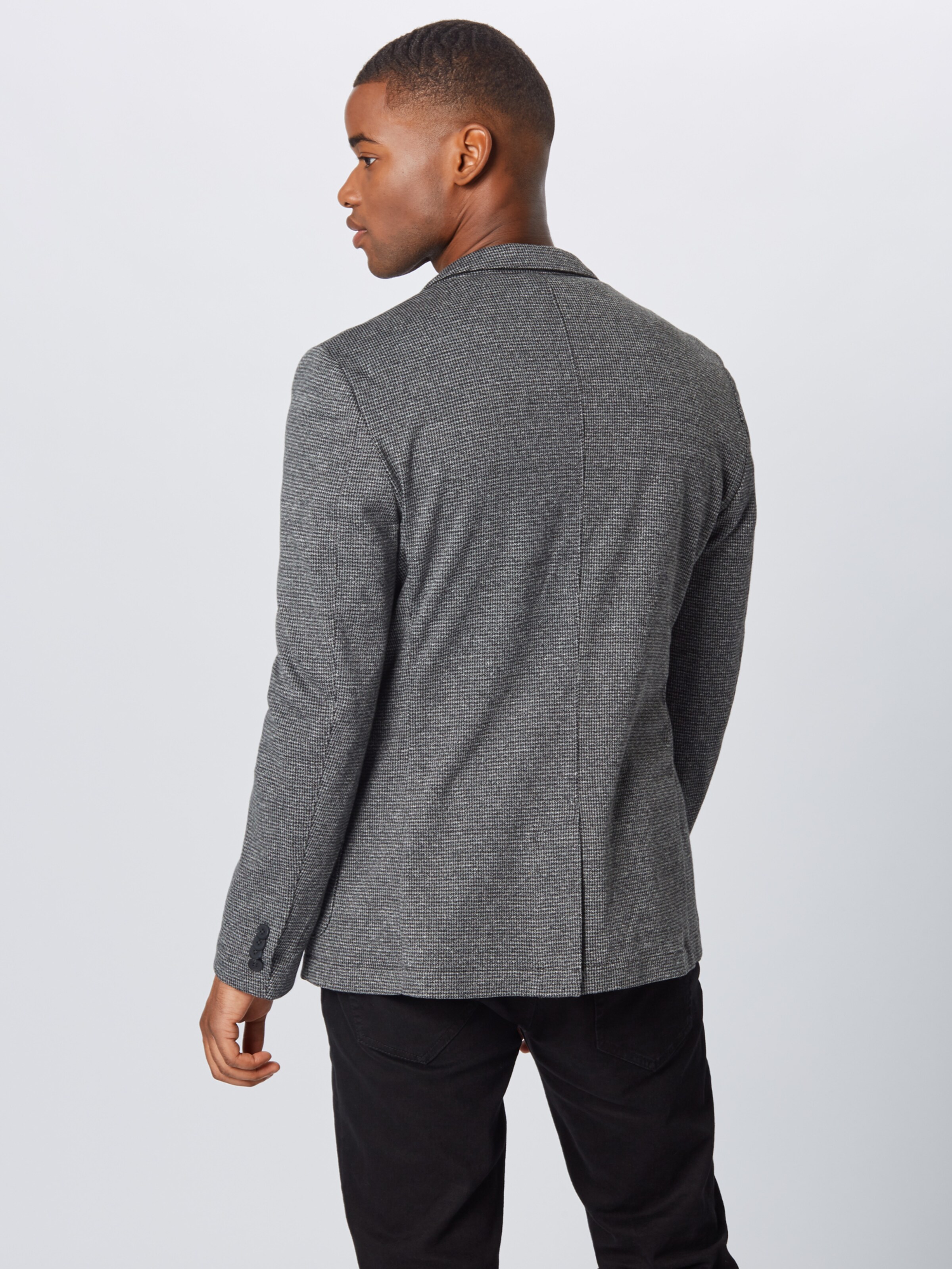 TOM TAILOR Business-colbert in de kleur Donkergrijs: Achteraanzicht