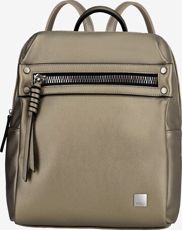 TITAN Backpack 'Spotlight Zip City' in Gold: front