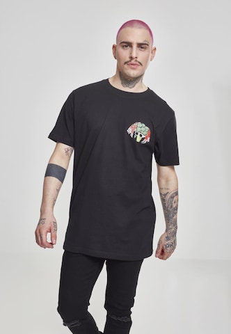 Mister Tee Shirt 'Broccoli' in Zwart: voorkant