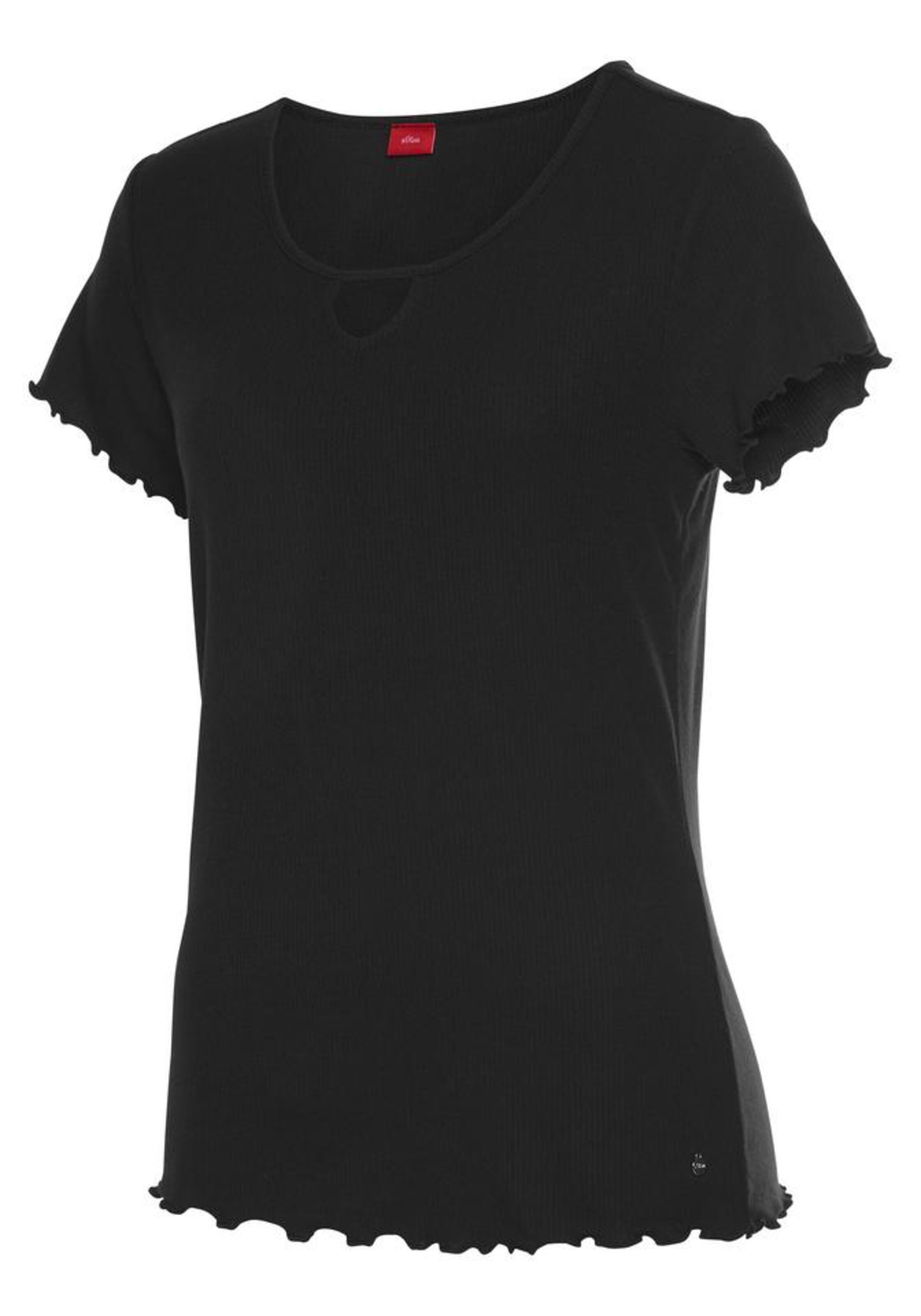 s.Oliver Pajama shirt in Black