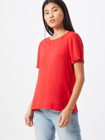 QS Blouse in Rood: voorkant
