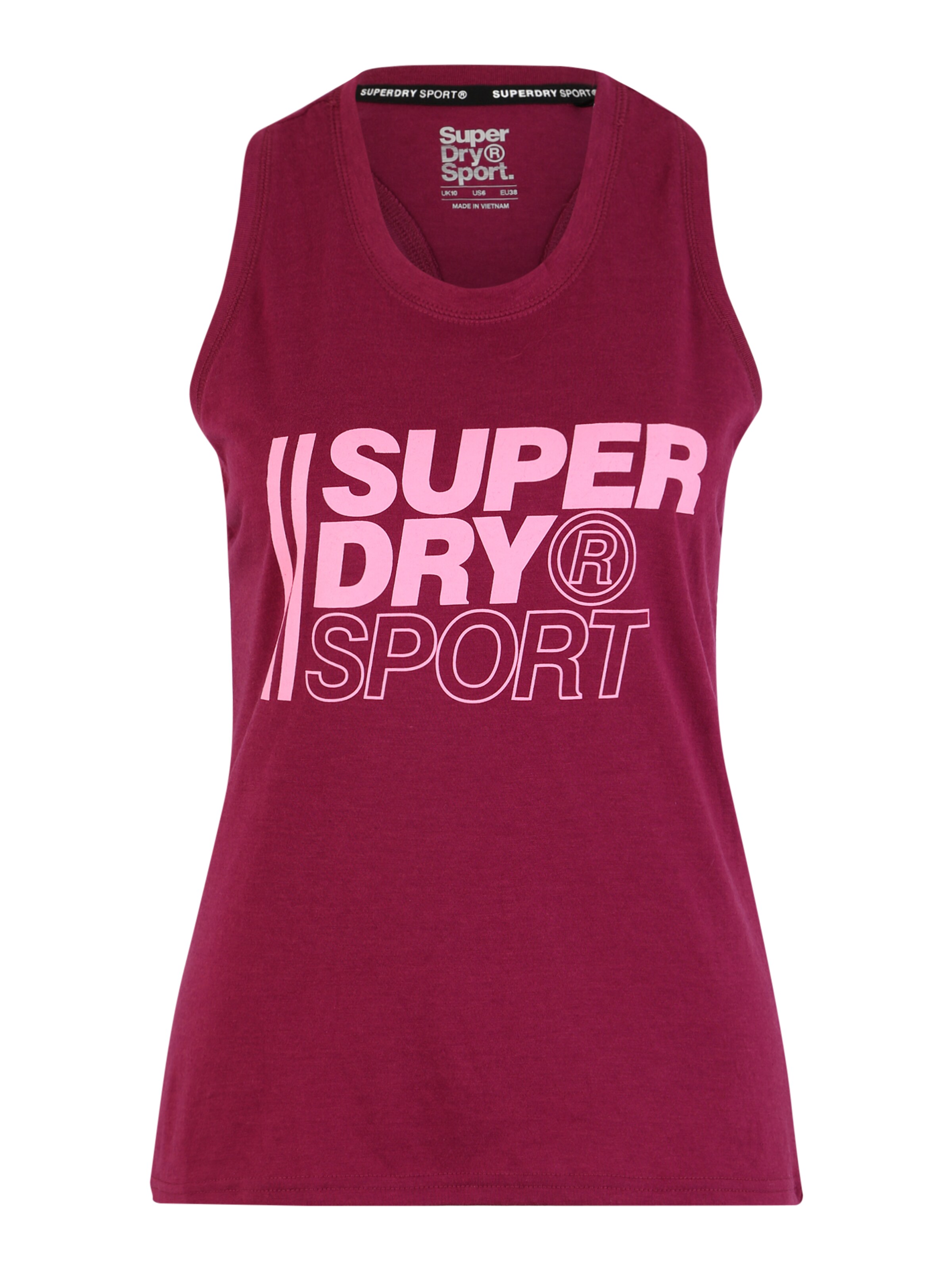 Superdry - Sporttop in de kleur Framboos