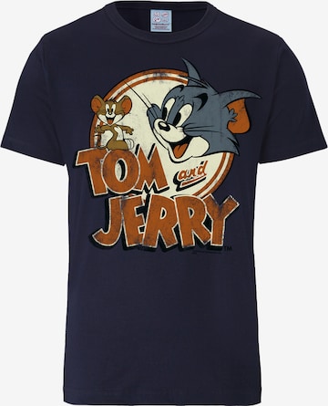 LOGOSHIRT T-Shirt "Tom und Jerry" in Blau: predná strana