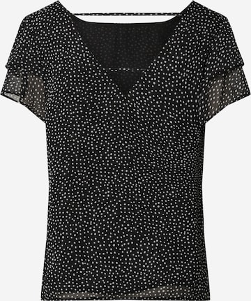 Dorothy Perkins Blouse 'DOUBLE RUFFLE TEE' in Black