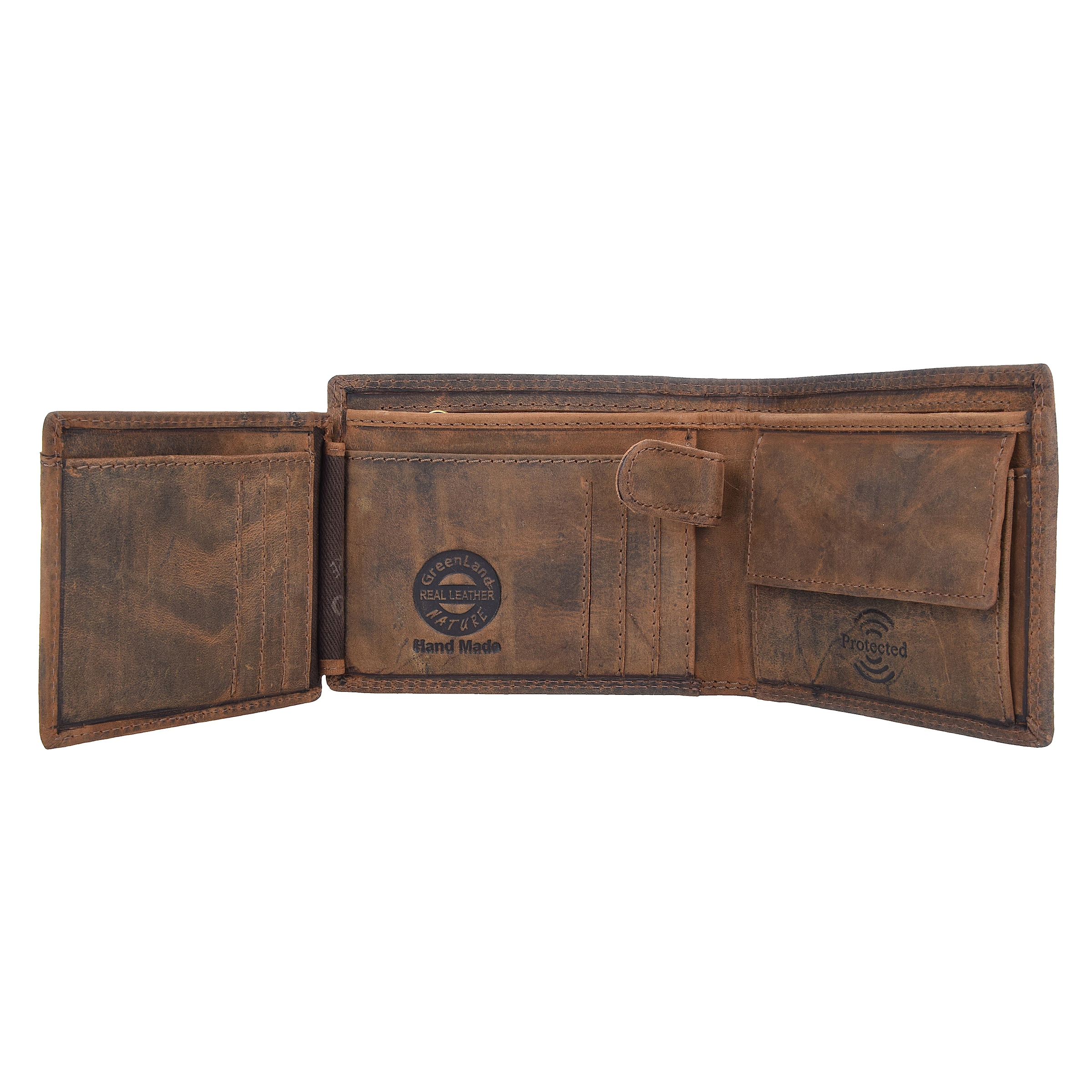 Portamonete 'Montenegro' di Greenland Nature in marrone