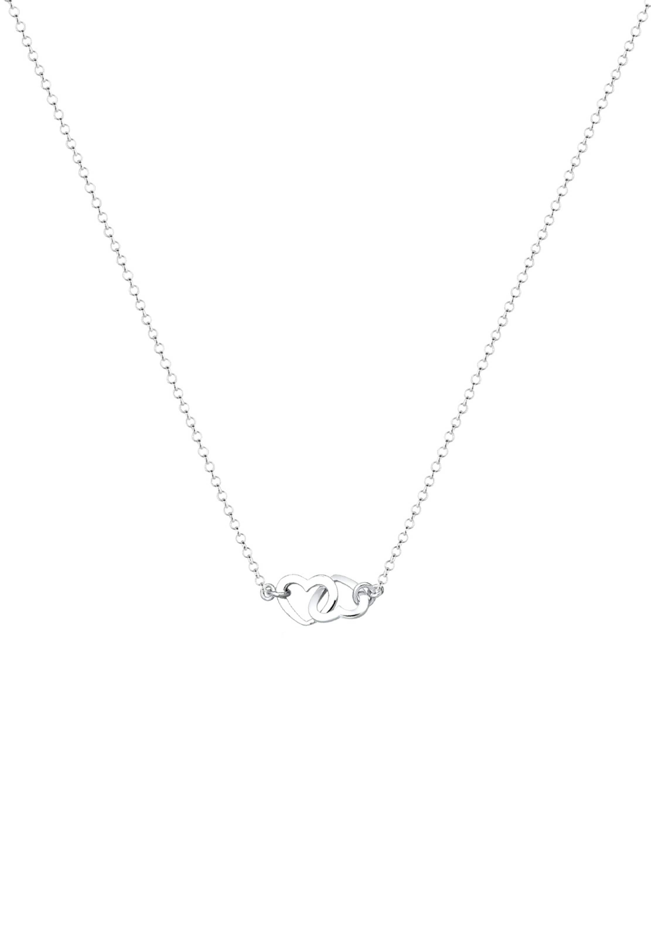 ELLI Ketting 'Herz' in Zilver