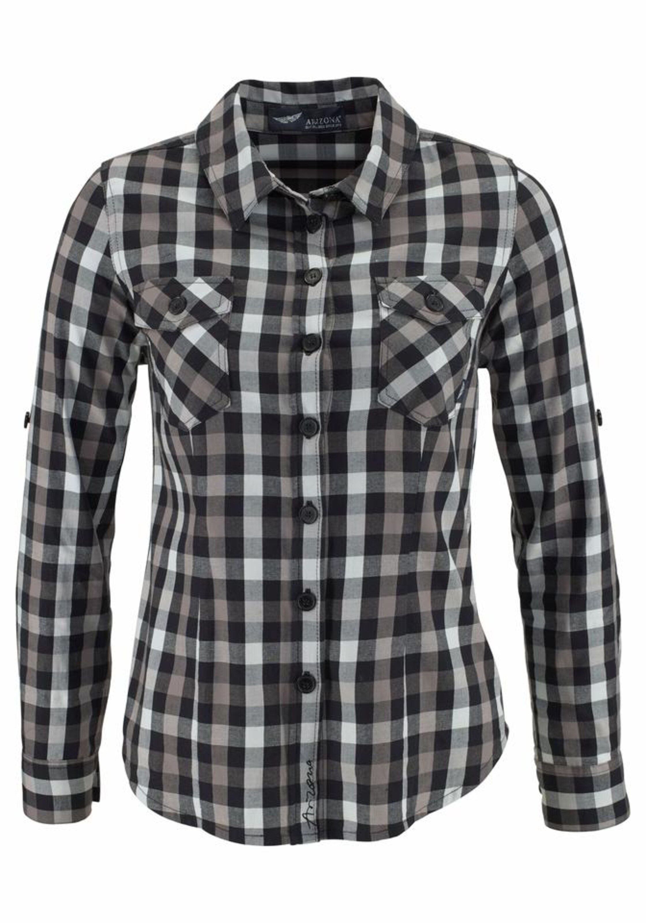 ARIZONA Karobluse in grau / schwarz, Produktansicht
