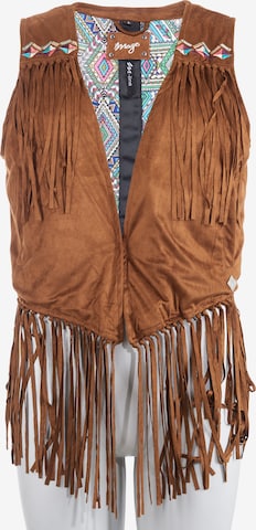 Maze Vest 'Sousa' in Brown: front