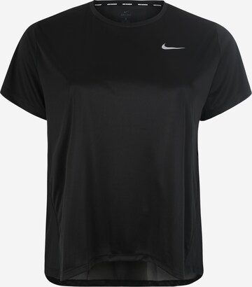 Nike Sportswear Performance shirt 'Miler' in Black: front